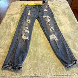 Hollister Mid Rise Crop Boyfriend Jeans